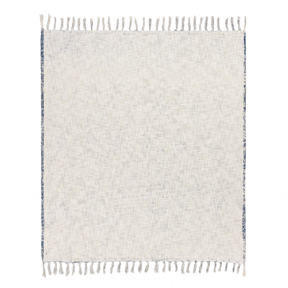 Durelle Printed Throw Delph Blue