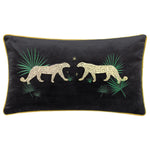 Wylder Dusk Leopard Cushion Cover in Black