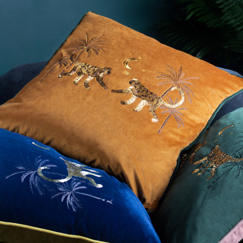 Animal Blue Cushions - Dusk Monkey Cushion Cover Navy Wylder