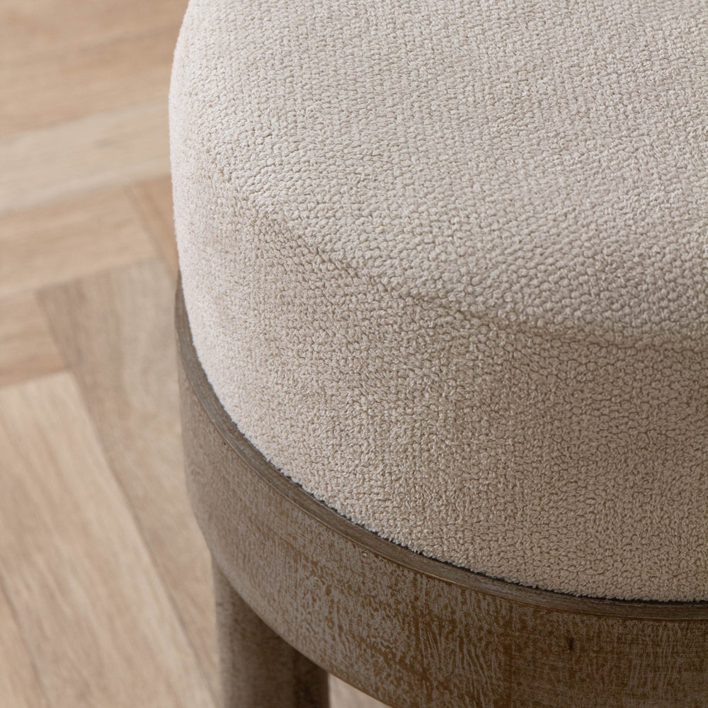 Ebbett Wooden Footstool Ecru