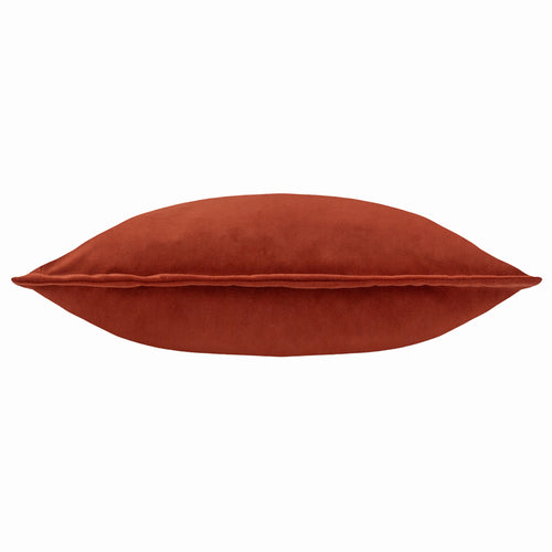 Plain Red Cushions - Effron Washed Velvet Cushion Cover Brick furn.