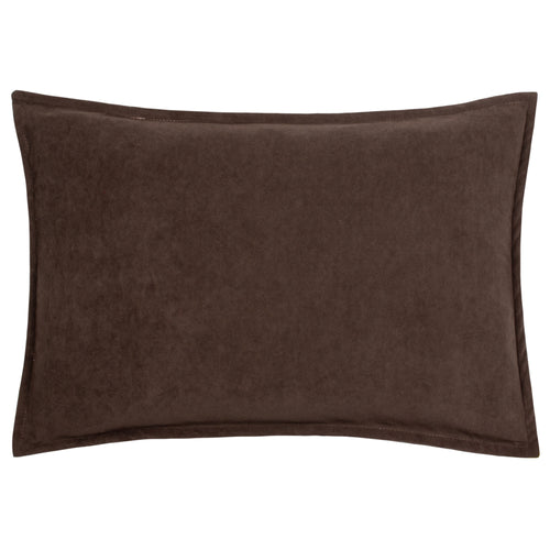 Plain Brown Cushions - Effron Washed Velvet Cushion Cover Brown furn.