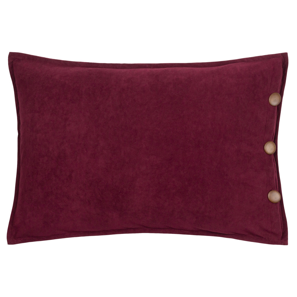 Effron Washed Velvet Cushion Cherry