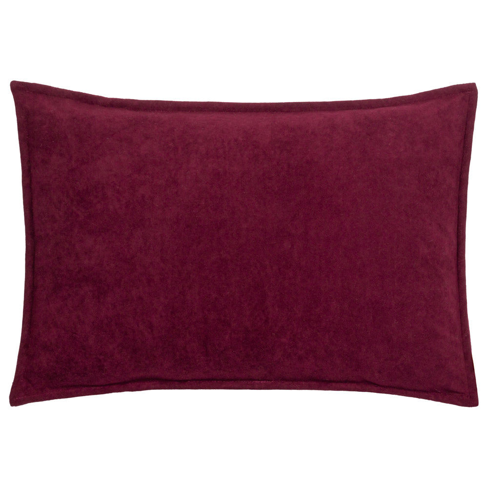 Effron Washed Velvet Cushion Cherry