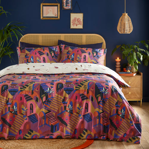 Abstract Pink Bedding - Eivissa Abstract Duvet Cover Set Magenta furn.