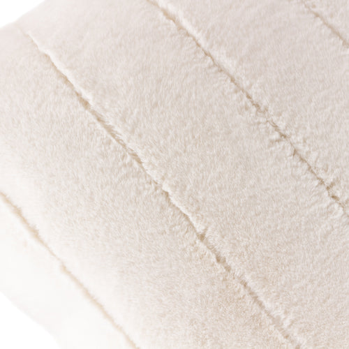 Plain Cream Cushions - Empress Faux Fur Cushion Cover Cream Paoletti