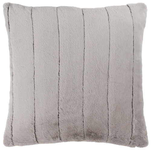 Plain Grey Cushions - Empress Faux Fur Cushion Cover Grey Paoletti