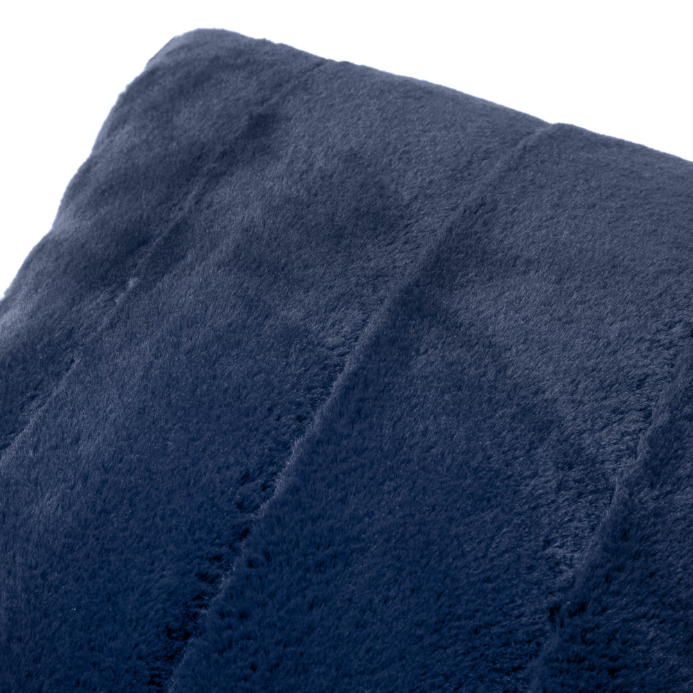 Empress Faux Fur Cushion Navy