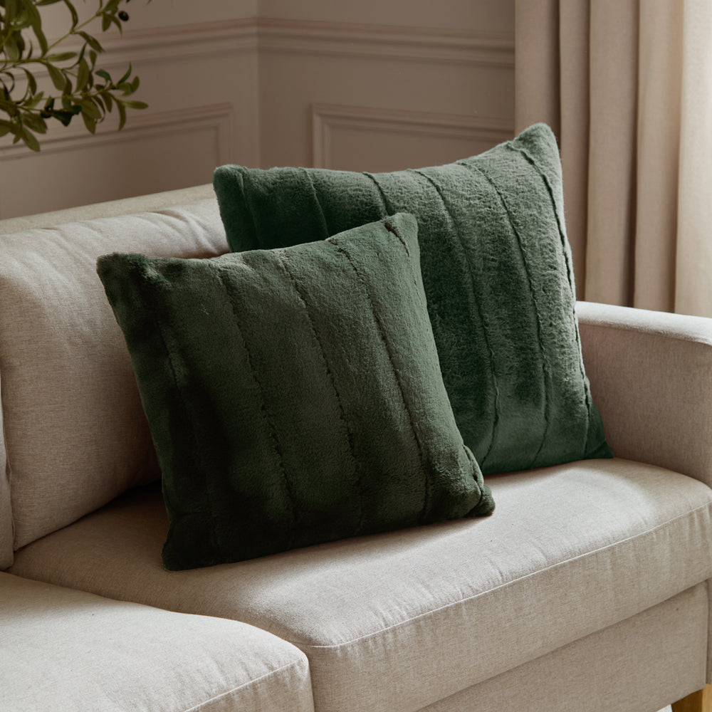 Empress Faux Fur Cushion Pine