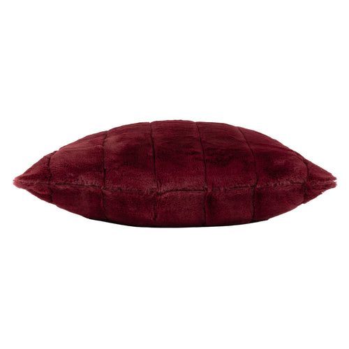 Plain Red Cushions - Empress Faux Fur Cushion Cover Ruby Paoletti