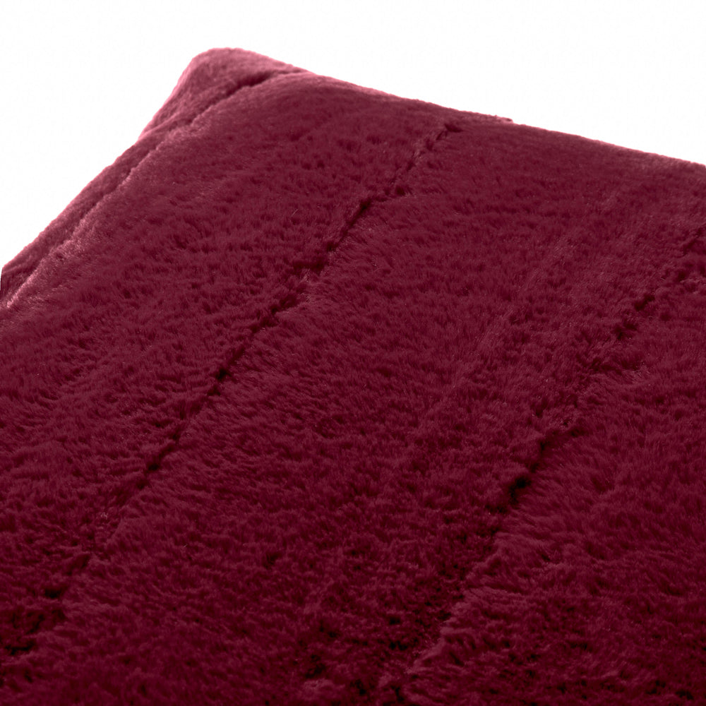 Empress Faux Fur Cushion Ruby