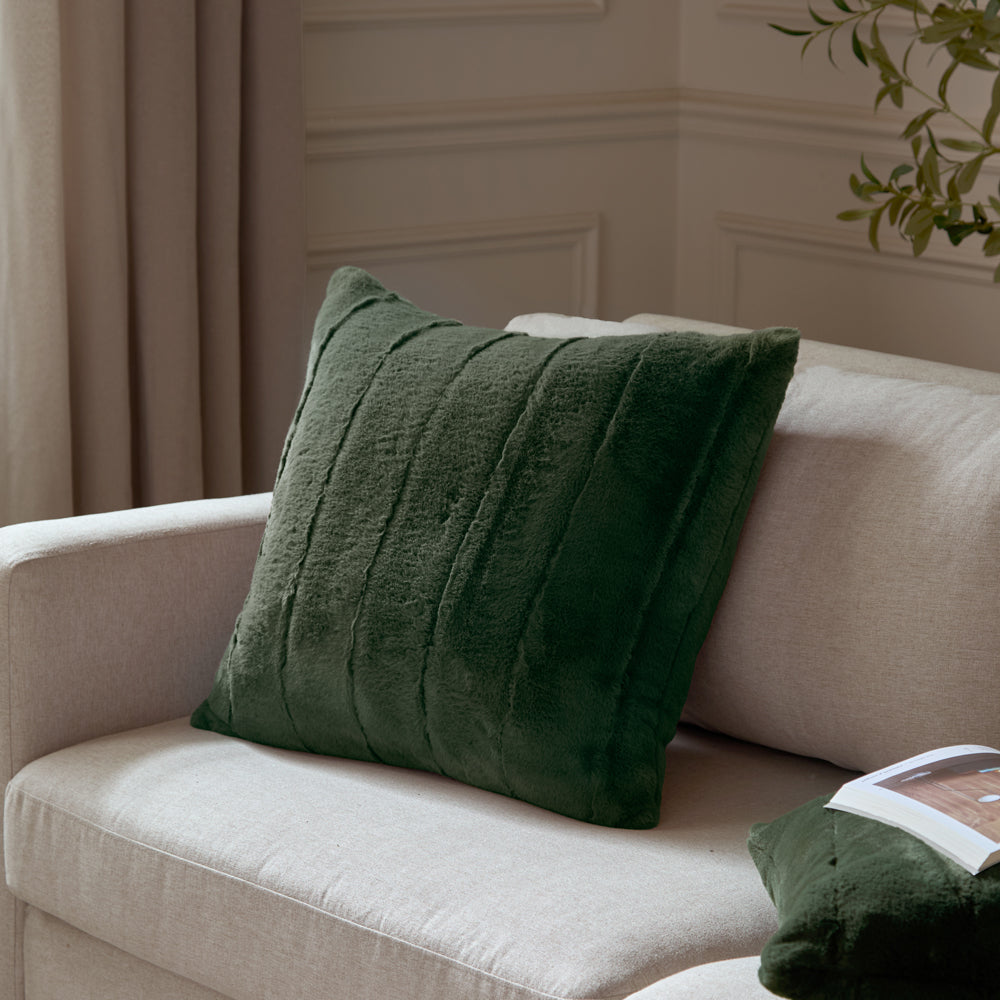 Empress Faux Fur Cushion Pine