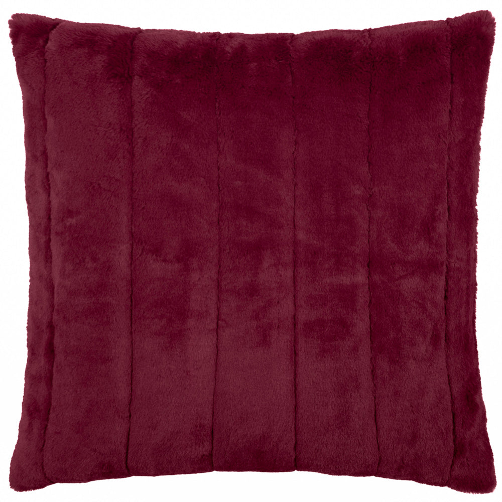 Empress Faux Fur Cushion Ruby