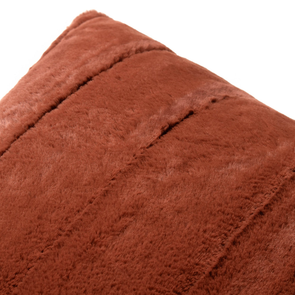 Empress Faux Fur Cushion Rust