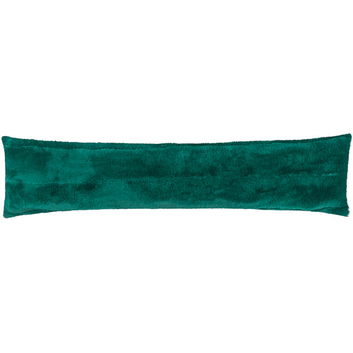 Plain Green Cushions - Empress Faux Fur Draught Excluder Emerald Paoletti