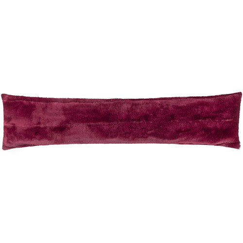 Plain Red Cushions - Empress Faux Fur Draught Excluder Ruby Paoletti