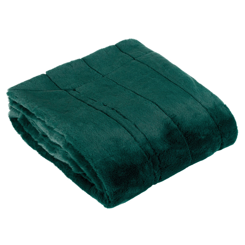 Empress Faux Fur Throw Emerald