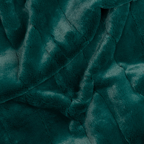 Plain Green Throws - Empress Faux Fur Throw Emerald Paoletti