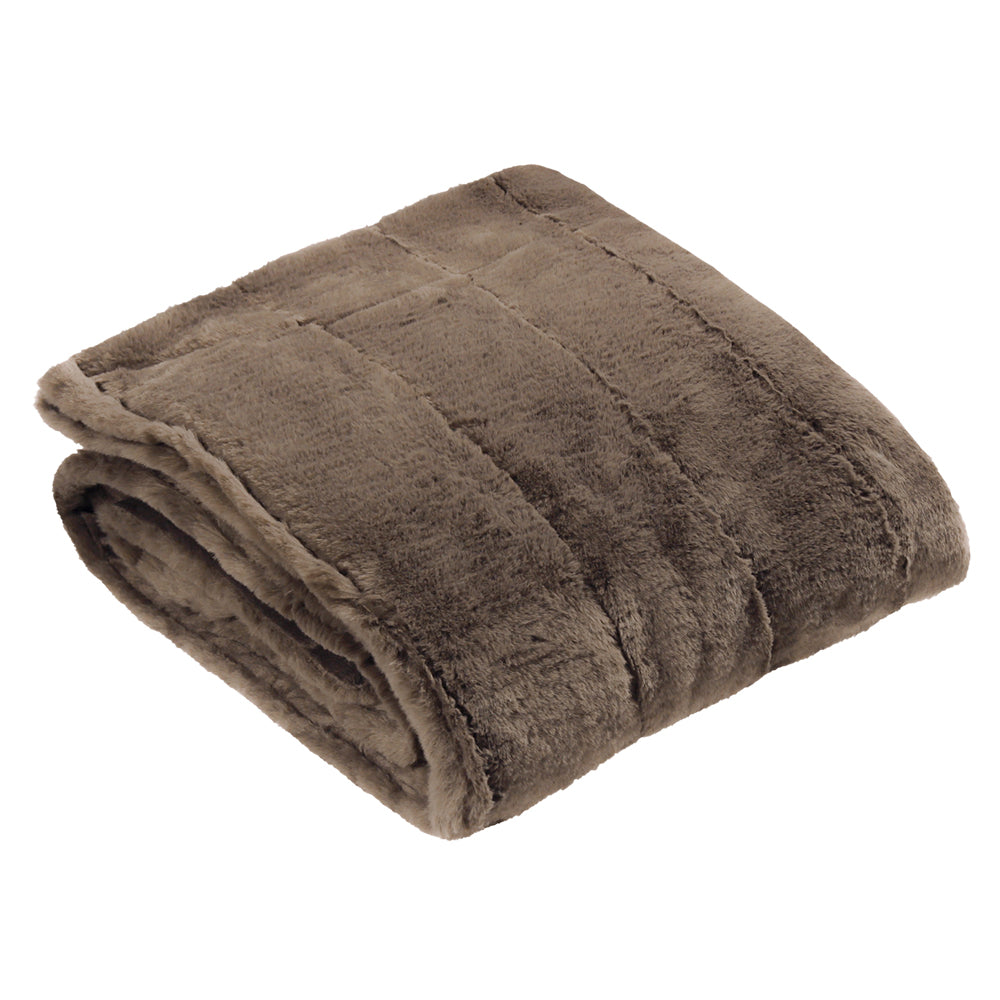 Empress Brown Faux Fur Throw | Taupe Throws | Paoletti – Furn.com