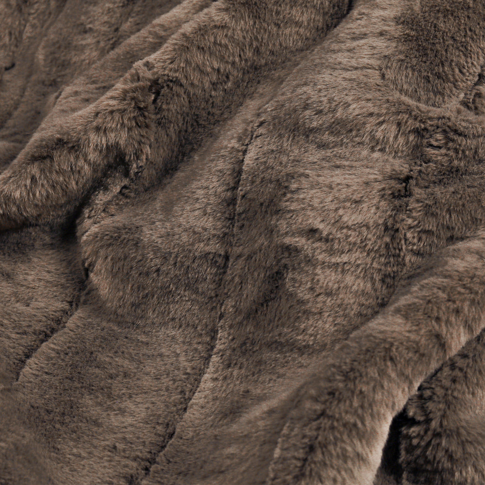 Empress Faux Fur Throw Taupe