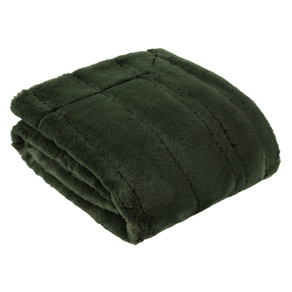 Empress Faux Fur Throw Pine