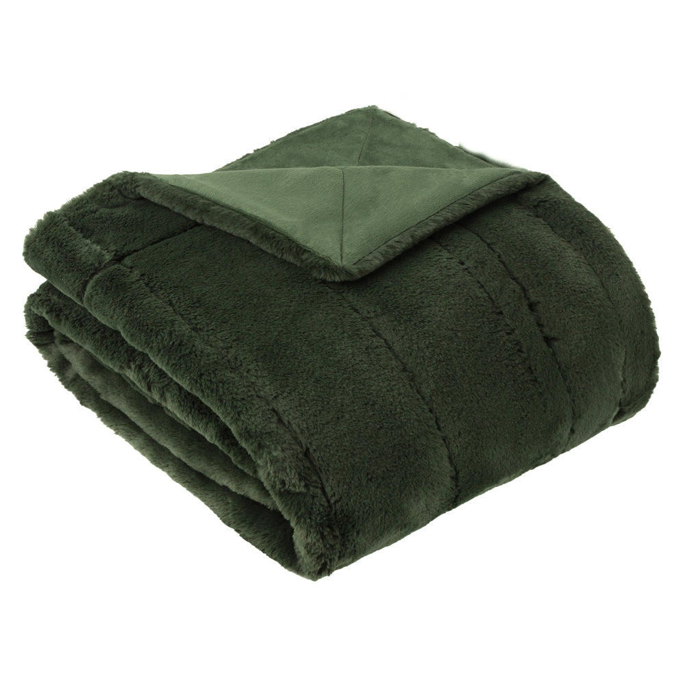 Empress Faux Fur Throw Pine