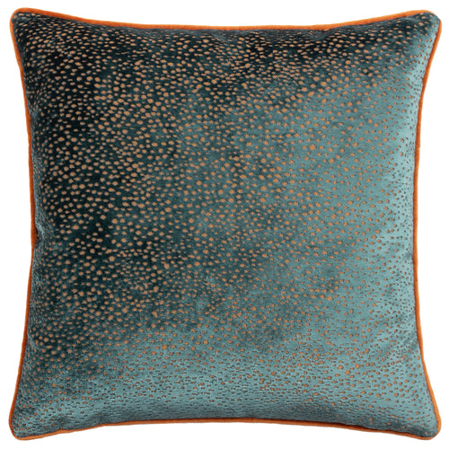 Spotted Blue Cushions - Estelle Spotted Cushion Cover Teal/Rust Paoletti