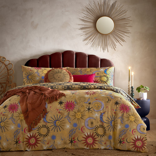 Abstract Gold Bedding - Ethereal  Star Reversible Duvet Cover Set Gold Dust furn.