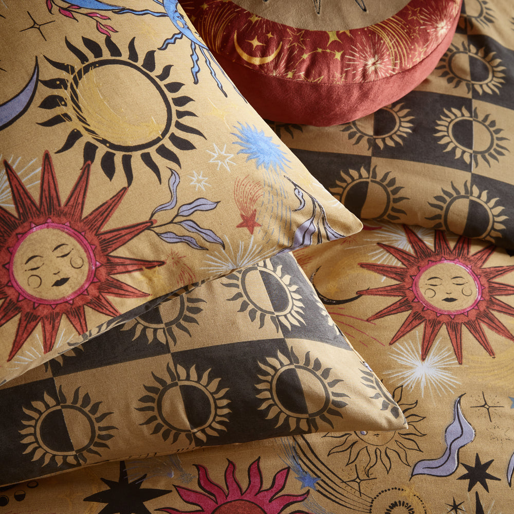 Ethereal Star Reversible Duvet Cover Set Gold Dust