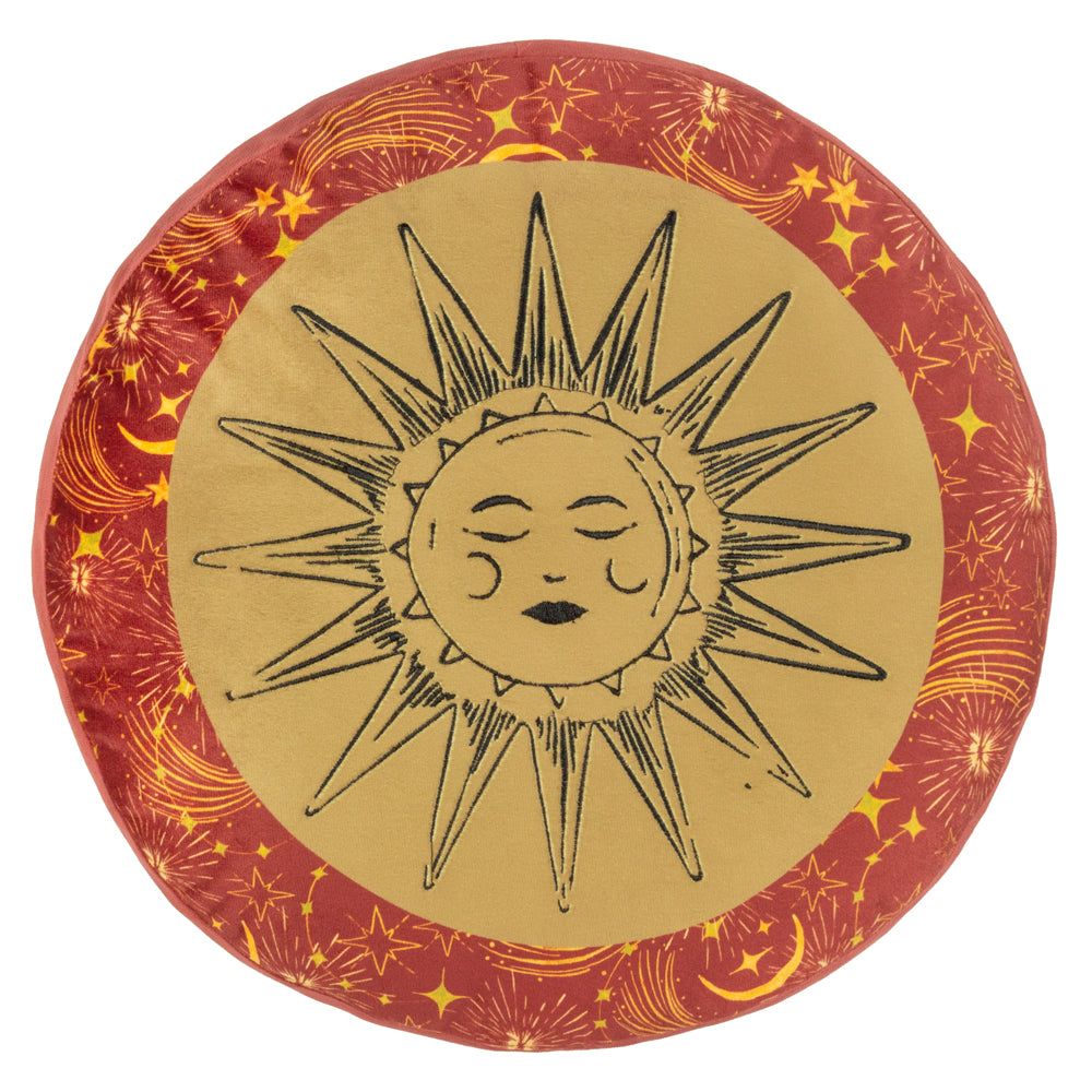 Ethereal Sun Velvet Round Cushion Gold Dust/Rust