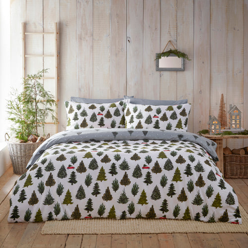 Floral Green Bedding - Evergreen  Duvet Cover Set Green furn.