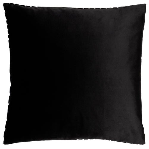 Geometric Black Cushions - Evoke Cut Velvet Cushion Cover Black Paoletti