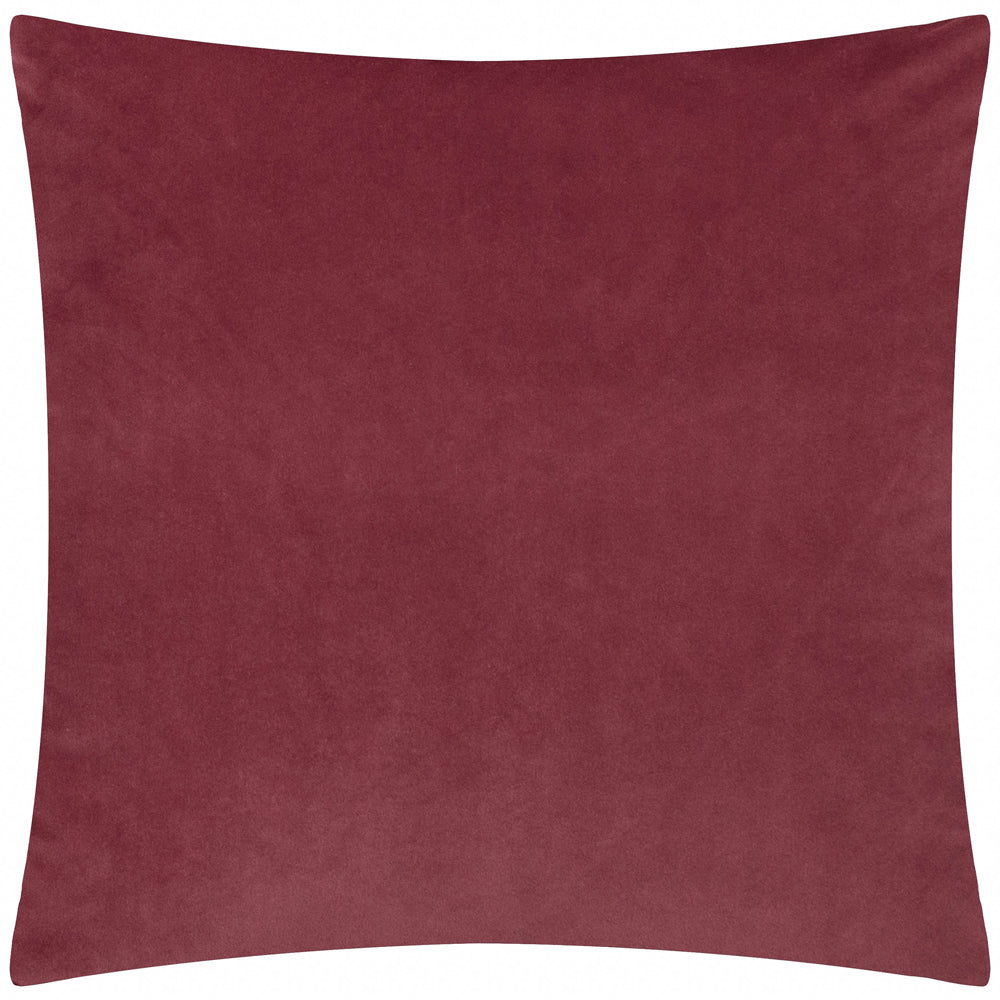 Evoke Cut Velvet Cushion Burgundy