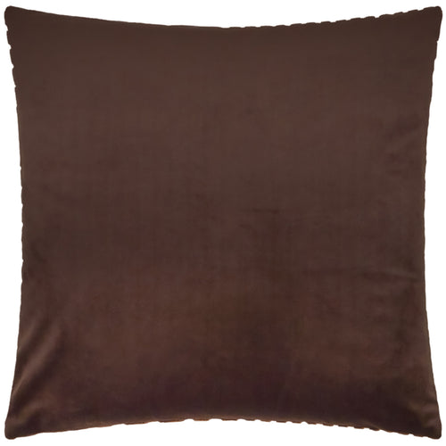 Evoke Cut Velvet Cushion Chocolate