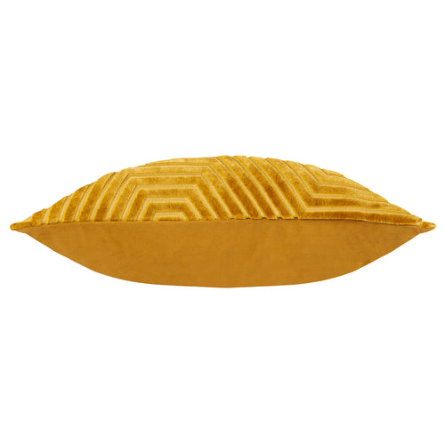 Geometric Gold Cushions - Evoke Cut Velvet Cushion Cover Gold Paoletti