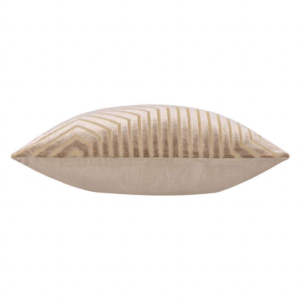 Evoke Cut Velvet Cushion Mink