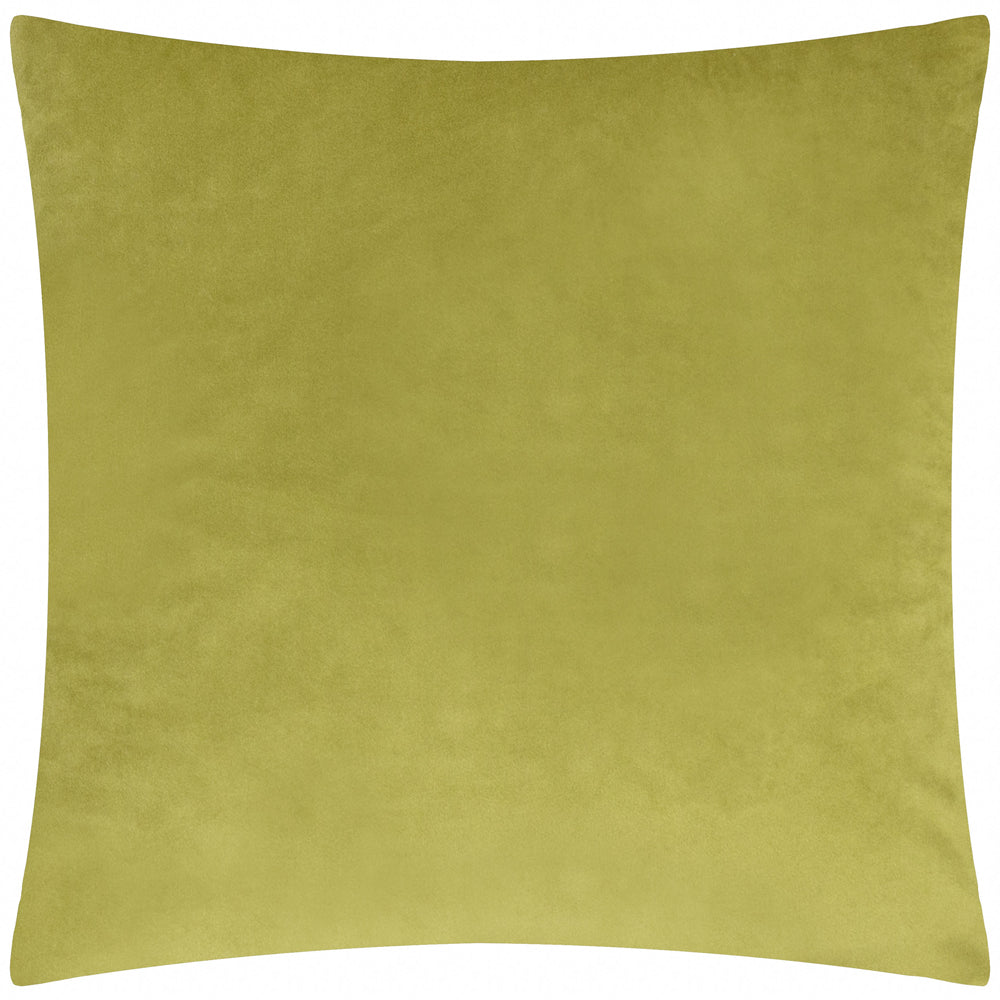 Evoke Cut Velvet Cushion Olive