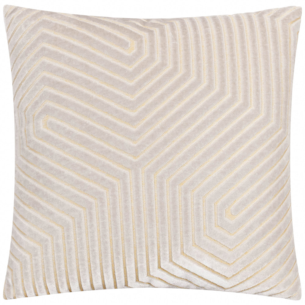 Evoke Cut Velvet Cushion Oyster