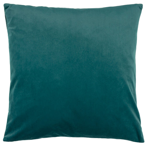 Geometric Blue Cushions - Evoke Cut Velvet Cushion Cover Teal Paoletti