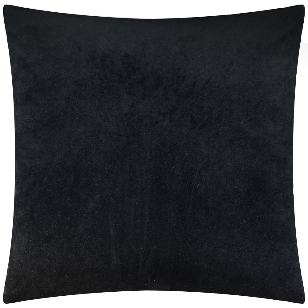 Evoke Cut Velvet Cushion Black