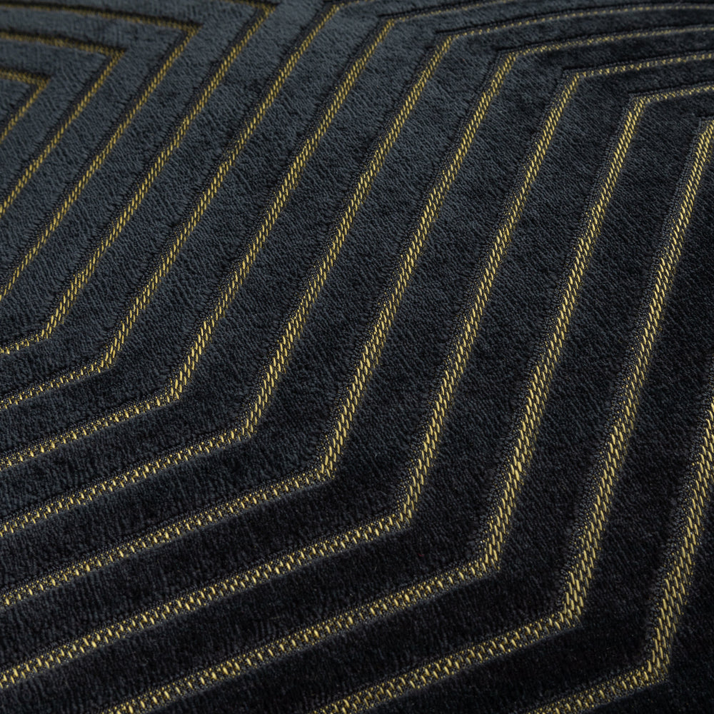 Evoke Cut Velvet Cushion Black