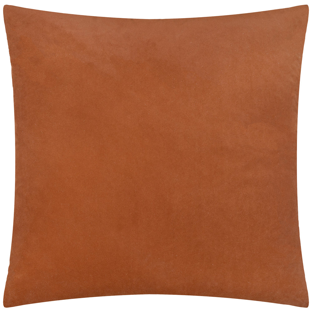 Evoke Cut Velvet Cushion Brick