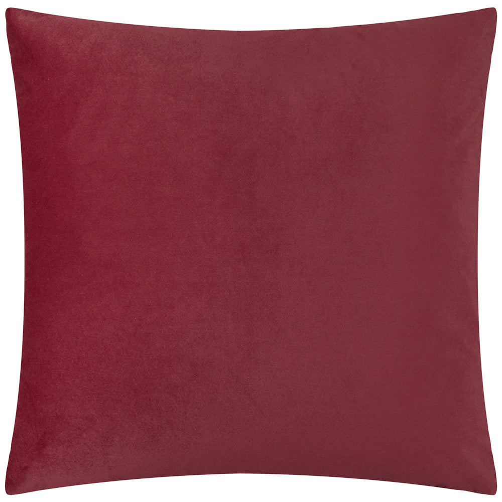 Evoke Cut Velvet Cushion Burgundy