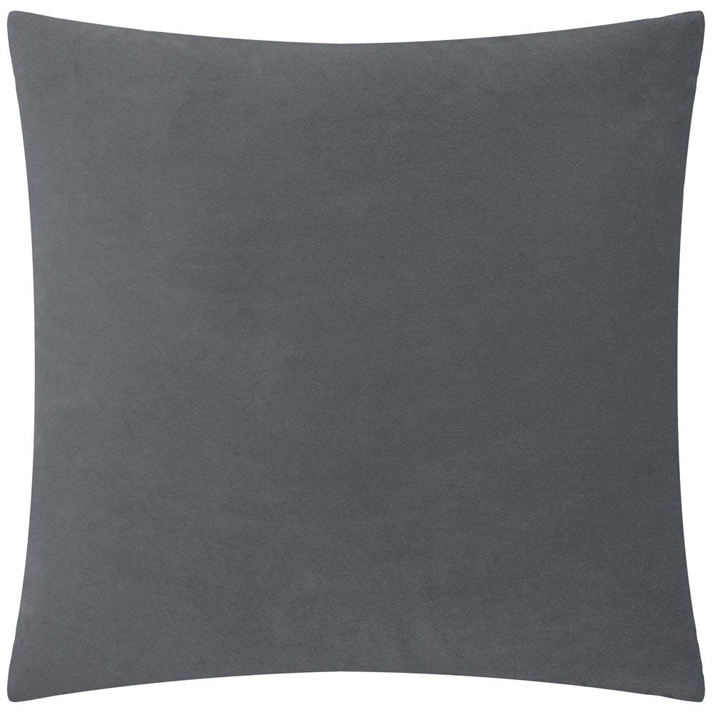 Evoke Cut Velvet Cushion Charcoal