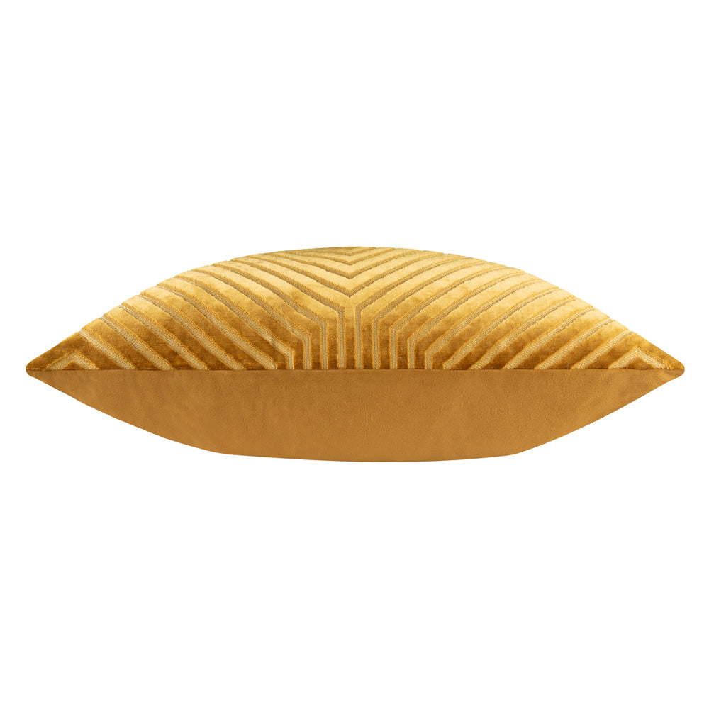Evoke Cut Velvet Cushion Gold