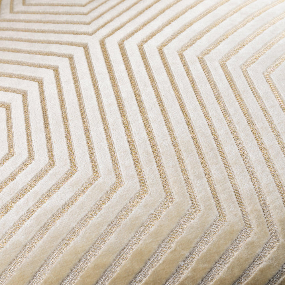 Evoke Cut Velvet Cushion Ivory