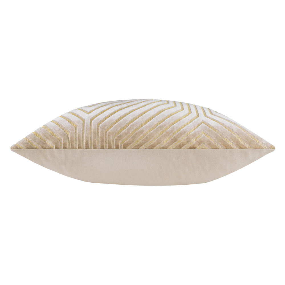 Evoke Cut Velvet Cushion Mink