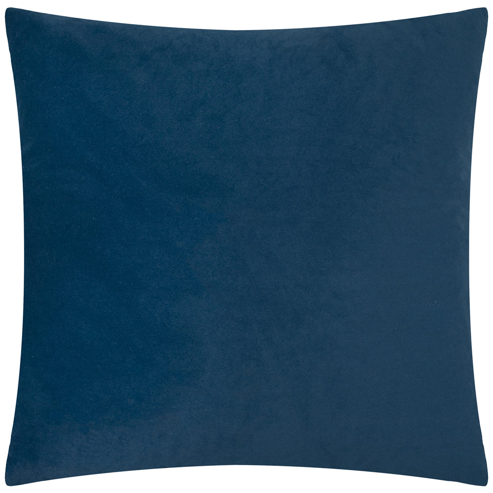 Evoke Cut Velvet Cushion Navy