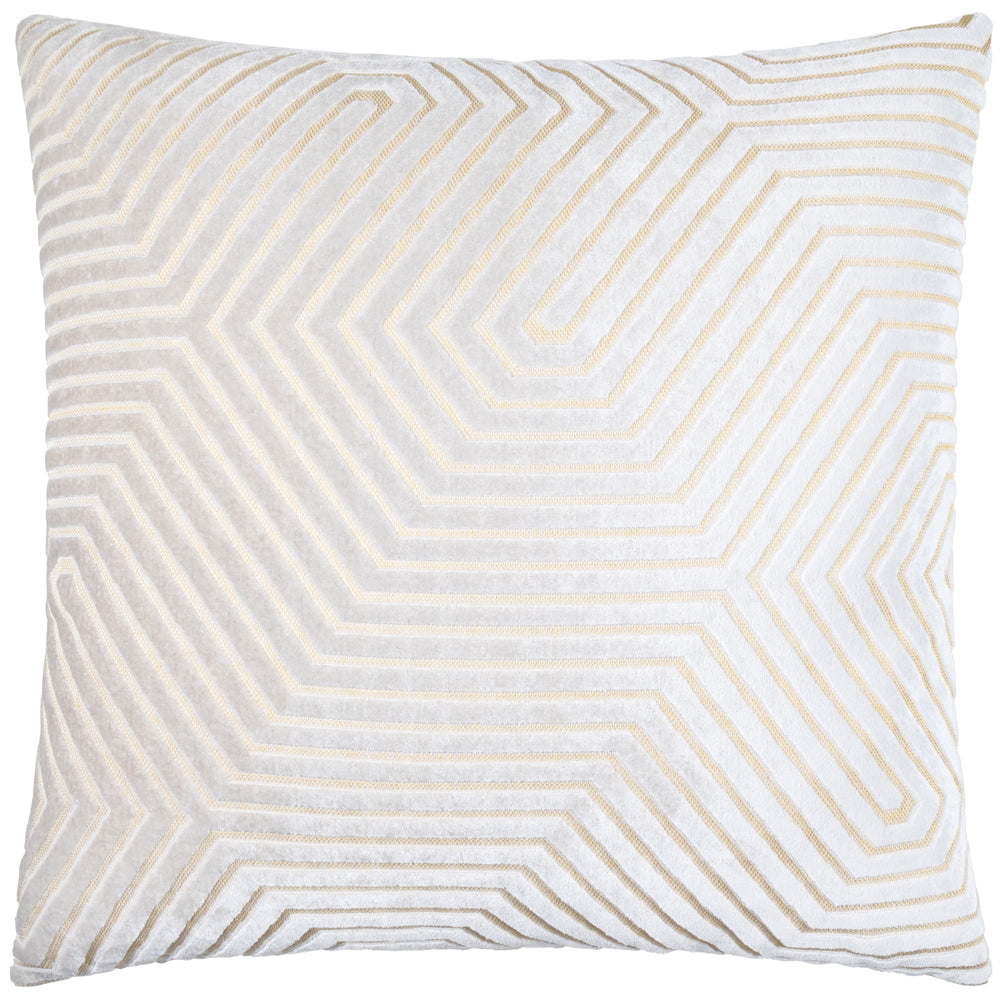 Evoke Cut Velvet Cushion Oyster