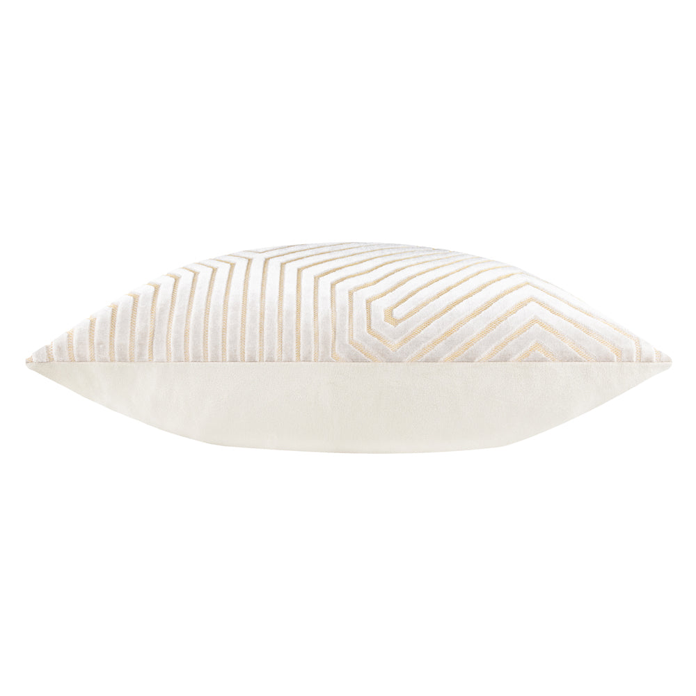 Evoke Cut Velvet Cushion Oyster